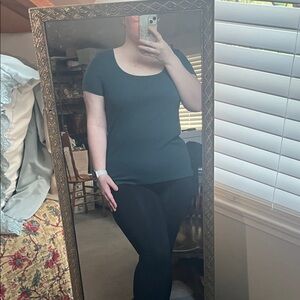 Old Navy Scoop Neck Short Sleeve Top in Dark Teal